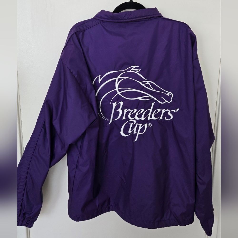 2017 Breeder's Cup Del Mar Horse Race Track Purple Windbreaker Jacket - Picture 4 of 4